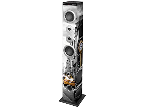 Trevi XT 104 BT Soundtower Altoparlante Speaker Amplificato a Torre, Bluetooth, Mp3, USB, SD, Aux-In, Colore NY Taxi