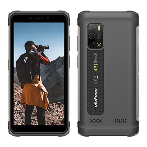 Ulefone Rugged Smartphone, Armor X10 Pro[2022] 4G Dual SIM Android 11 Cellulare Antiurto, 4GB+64GB, Fotocamera 20MP, IP68 69K Smartphone Antiurto, Batteria 5180mAh, NFC Face ID OTG GPS- Grigio