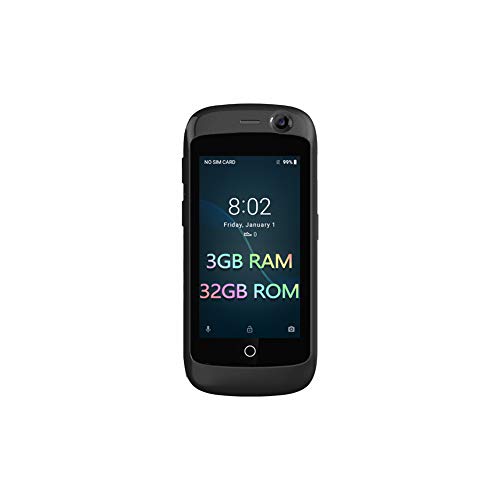 Unihertz Jelly Pro 3GB+32GB, il più piccolo smartphone 4G al mondo, Android 8.1 Oreo sblocca smartphone con, nero