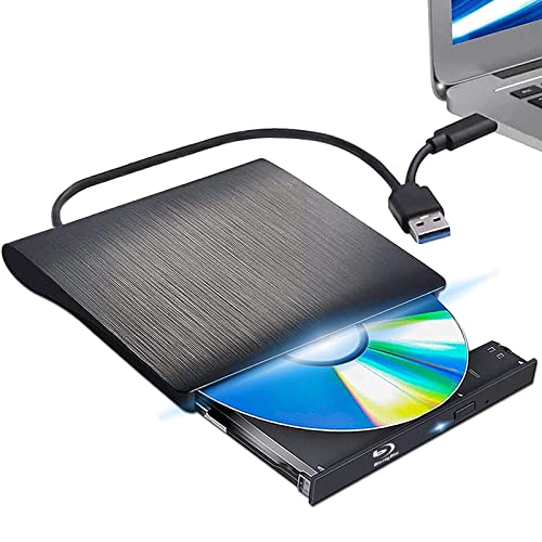 Unità Blu-ray esterna, masterizzatore Blu-ray esterno, unità BD CD DVD, masterizzatore Blu-ray 3D portatile, lettore Blu-ray esterno USB 3.0 e di tipo C, adatto per Windows XP 7 8 10