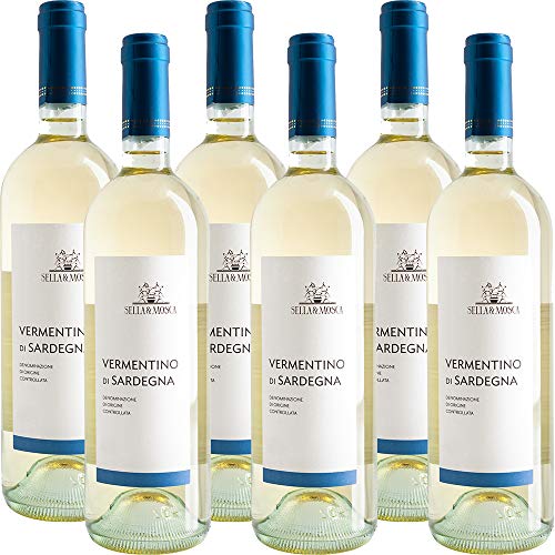 Vermentino di Sardegna | Sella e Mosca | Vino Bianco Sardo | 6 Bottiglie 75Cl | Idea Regalo