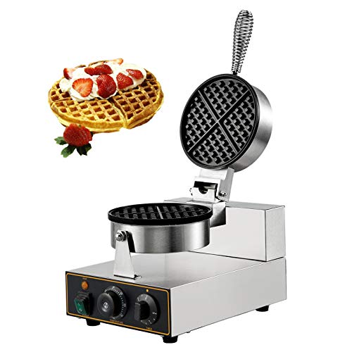 VEVOR Macchina per Waffle di Riscaldamento Elettrico, 1100W Macchin...