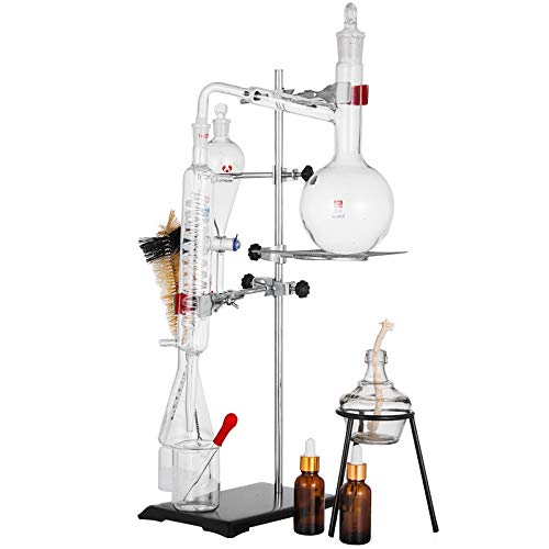 VEVOR Professional Laboratory Distillation Glass Kit 25 Pezzi, Unit...
