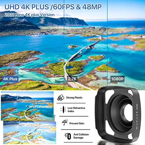 Videocamera 4K,UHD 48MP 60FPS Video Camera,Wi-Fi IR Visione Notturn...
