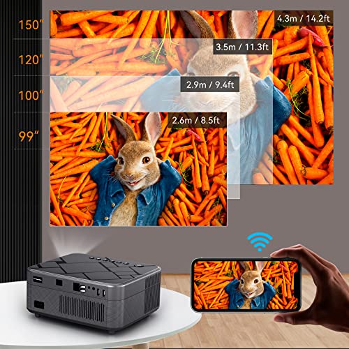 Videoproiettore Supporto 1080P 4K Full HD, 13000 Lumen, Proiettore ...
