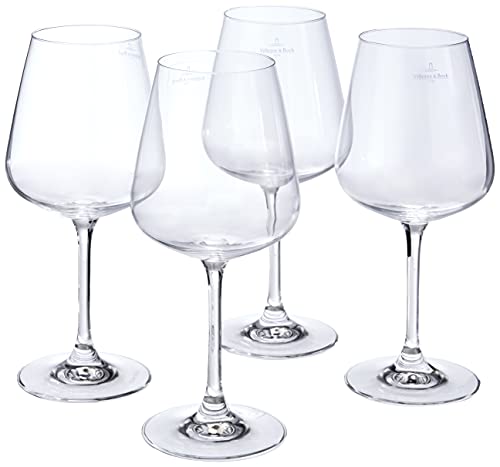 Villeroy & Boch Ovid Bicchiere da Vino Rosso, 590 ml, Cristallo, Set 4 Pezzi