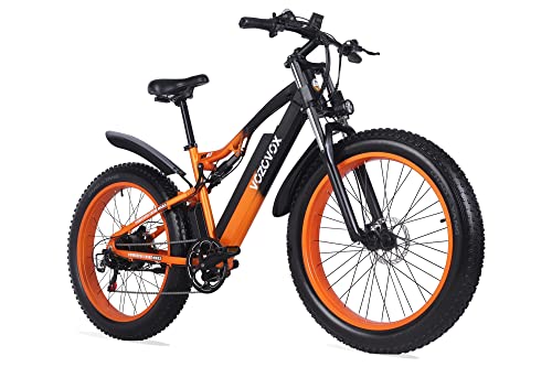 VOZCVOX Bicicletta Elettrica 26 Pollici Ebike per Adulto 48V 17AH con Sospensione MTB,Display LCD a Colori,Pneumatici Grassi