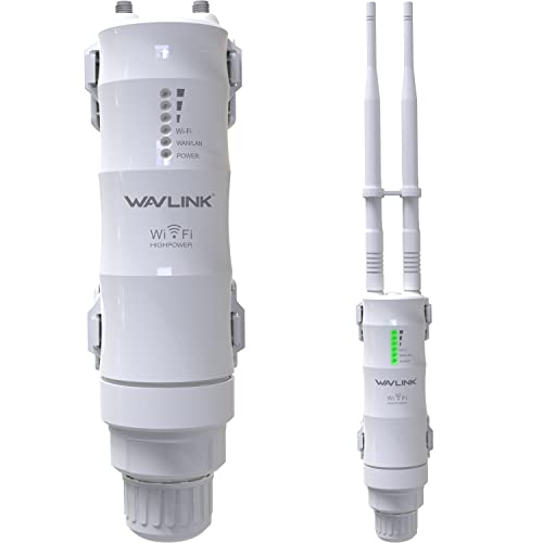 WAVLINK-WN570HA1-AC600, estensore wifi a doppia banda 2.4+5G 600Mbps 802.11AC, ripetitore da esterno 3 in 1, ripetitore router PoE Access Point (AP) wireless  Amplificatore del ponte internet
