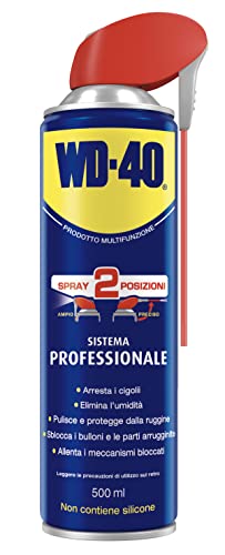 WD-40 Prodotto Multifunzione Lubrificante Spray Con Sistema Doppia Posizione, 500 ml, Bianco