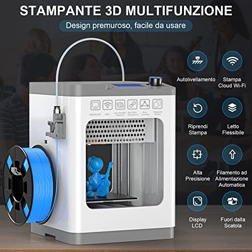 WEEFUN Stampante 3D Tina2 Pro con Stampa su Cloud WiFi, Livellament...