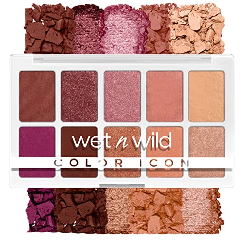 Wet n Wild, Color Icon 10-Pan Palette, Palette di Ombretti, 10 Colori Riccamente Pigmentati per il Trucco di Tutti i Giorni, Formula a Lunga Durata e Facile da Sfumare, Heart & Sol