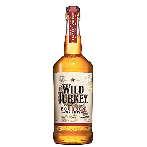 Wild Turkey Bourbon - Whiskey Americano Invecchiato in Botti Nuove di Quercia Bianca bruciate internamente con Note di Vaniglia, Caramello e Spezie, 40,5% Vol, Bottiglia in Vetro da 70 cl