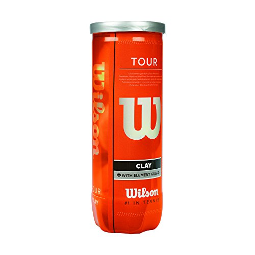 Wilson WRT108900 Palline da Tennis Tour Clay, Tubo con 3 Palline, per Campi in Terra Battuta, Giallo