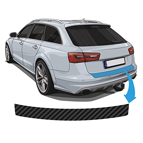 WIZUALS - Protezione per paraurti + trapano professionale compatibile per Opel Astra K Sports Tourer Kombi in 3D Carbon nero – Pellicola protettiva per vernice su misura per auto