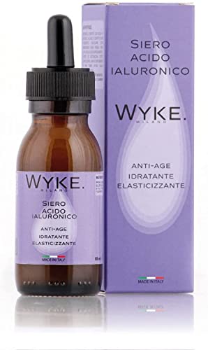 WYKE.MILANO - Siero viso 60 ml ACIDO IALURONICO puro 100% biologico e naturale Made in Italy - ANTI-AGE, IDRATANTE, ELASTICIZZANTE.