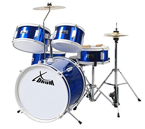 XDrum Junior Kids Drum Batteria per bambini - Blu (per bambino ragazzo)