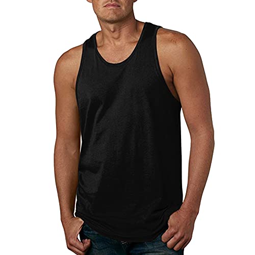 Xmiral T-Shirt Uomo T-Shirt Semplice Moda Casuale Maniche Corta T Shirt Maglietta da Uomo Camicie da Uomini Tees Manica Lunga Tops Maniche Corte Polo Maglietta Uomo L Nero