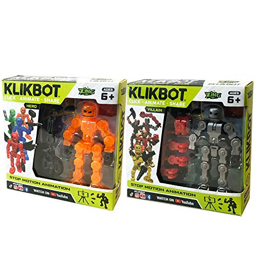 Zing- Klikbot Hero & Villian Confezione da 2 Tende assortite Hero &...