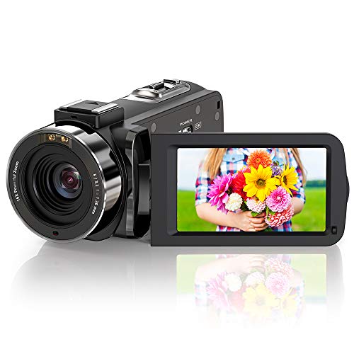 ZORNIK Videocamere,IR Visione Notturna Vlogging Camera HD 1080P 36MP 16X Zoom Digitale 3.0 Pollici LCD 270 Gradi Schermo Girevole con Telecomando