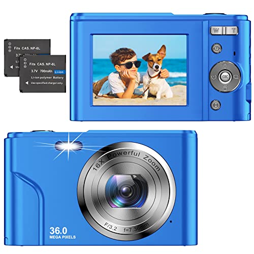 1080P Fotocamere Digitali Compatte 2,4 Pollici LCD Ricaricabile HD ...