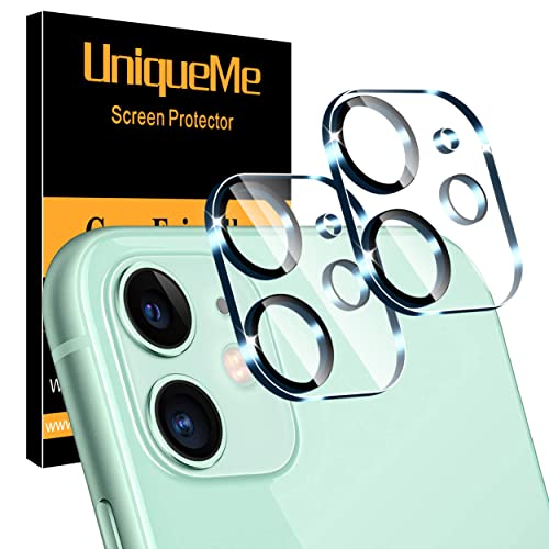 [2 Pezzi] UniqueMe Pellicola Fotocamera compatibile con iPhone 11   iPhone 12 mini (5.4 Pollici) Protezione Lente Pellicola Posteriore, Vetro Temperato 9H Ultra Resistente