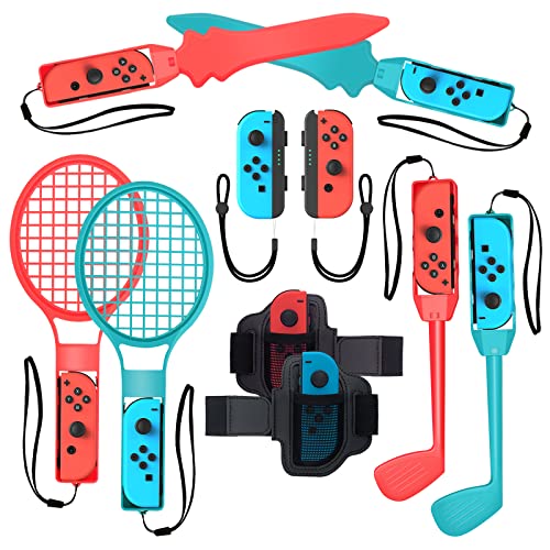 2022 Switch Accessori sportivi per bambini Nintendo Switch Giochi, 10-in-1 famiglia Party Pack Set di accessori di gioco per Switch OLED Giochi sportivi