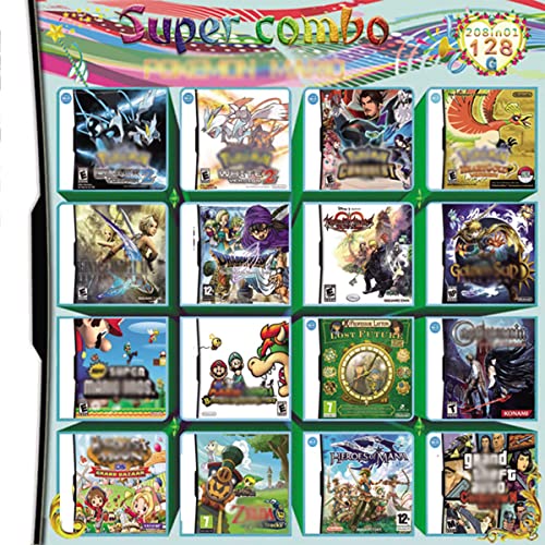 208 in 1 Giochi DS Giochi NDS Scheda Gioco Super Combo Cartuccia per DS NDS NDSL NDSi 3DS 2DS XL Nuovo