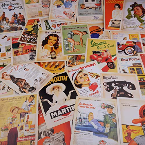 32 Pezzi Cartoline, Cartoline Vintage,Cartoline Retrò, Poster di F...