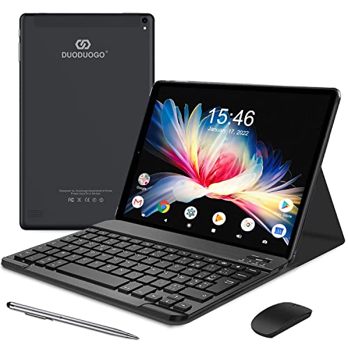 4G LTE Tablet 10 Pollici, Android 10 pie, Certificazione GSM, 2 in 1 Tablet PC con tastiera 4GB RAM 64GB 128GB ROM, Type-C, dual SIM   5MP + 8 MP Fotocamera  8000mAh  WiFi, Bluetooth, Netfilix