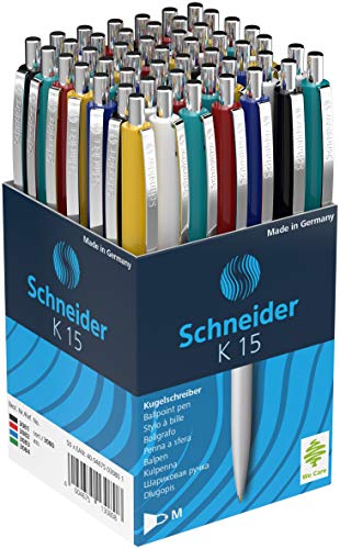 50 Schneider Penna a Sfera K15   Colore Scrittura Blu Colore Conten...
