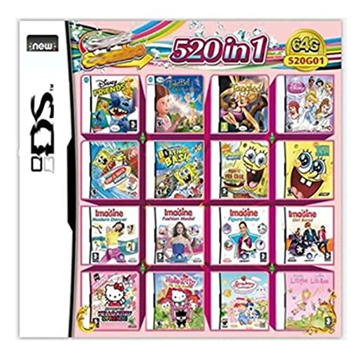 520 giochi in 1 DS Game Super Combo Cartuccia DS Giochi per DS NDS NDSL NDSi 3DS XL Nuovo
