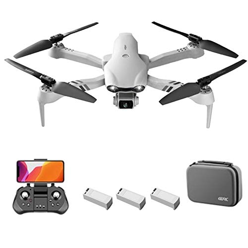 6K HD WiFi GPS Drone with Dual Camera for Adults, F10 FPV Professional Drone RC Quadcopter for Beginners with 5G Real Time Transmission, Follow-me, Gesture Beautify Photo, 75 Mins Flight Time