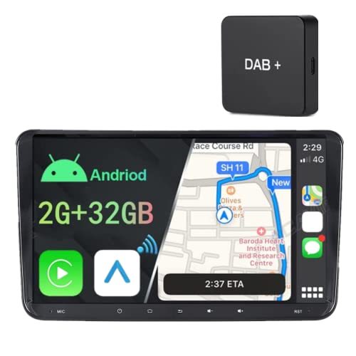 9 Pollici Autoradio DAB+ Integrato 2+32GB Android Touchscreen Bluetooth Car Stereo per VW Golf 5 V MK5 6 MK6 VI Passat B6 Polo 6R con Wireless Carplay y Android Auto Schermo WiFi Navigatore GPS