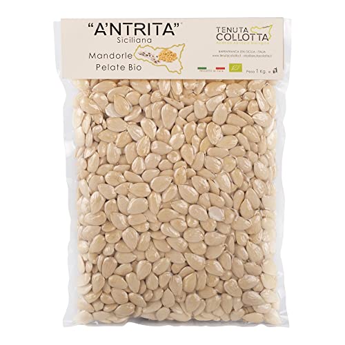 A Ntrita - Mandorle Pelate Bio 1 Kg - 100% Italiano - Prodotto in Sicilia