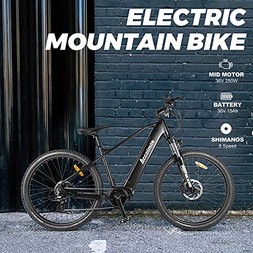 Accolmile Bicicletta Elettrica da Montagna 27,5 Pollici, Motore Cen...