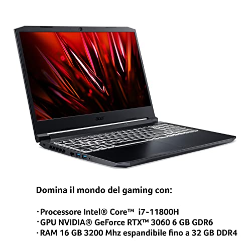 Acer Nitro 5 AN515-57-70MT Notebook Gaming, Processore Intel Core i...