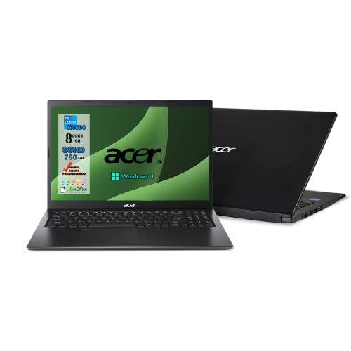 Acer Notebook, Pc portatile, Display da 15.6”, intel N4500 Fino A 2.80GHz, Ram 8Gb Ddr4, SSHD 756 Gb, Windows 11 PRO, Hdmi,Wifi,Bluetooth