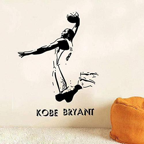 Adesivo da parete in vinile rimovibile poster decalcomania sport giocatore di basket NBA fai da te art camera da letto 57X80 cm