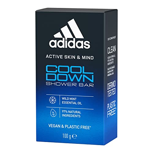 Adidas Active Skin & Mind, Cool Down Shower Bar, Docciaschiuma Solido Uomo, 100 ml