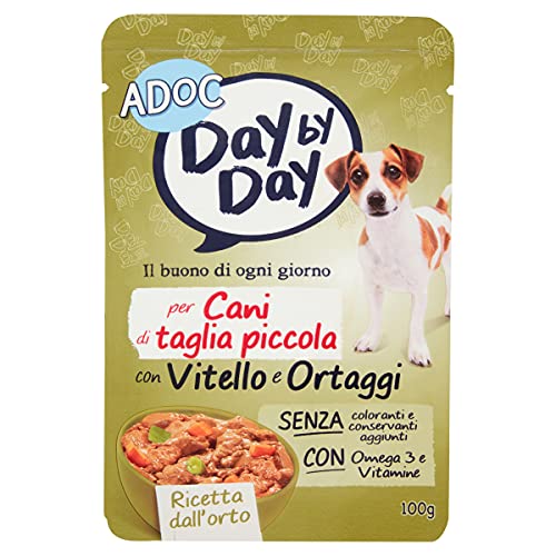 Adoc Day by Day - alimento completo per cani adulti con vitello e ortaggi - 24 buste da 100gr