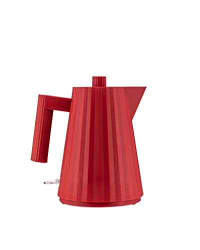 Alessi Plissè MDL06 1 R - Bollitore Elettrico di Design in Resina Termoplastica, Presa Inglese, 100 cl, Rosso