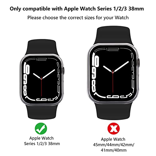 AOTUAO 4 Pezzi Cover Compatibile con Apple Watch Series 3 2 1 38mm ...