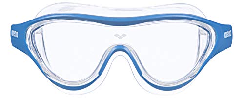 ARENA The One Mask, Occhiali Unisex Adulto, Blu (Clear-Blue-White),...