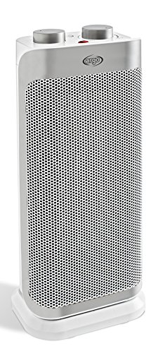 Argo Boogie Plus Termoventilatore Ceramico a Torre, 2 Modalità di Riscaldamento Eco e Comfort, 1000 - 2000 W, Bianco Argento