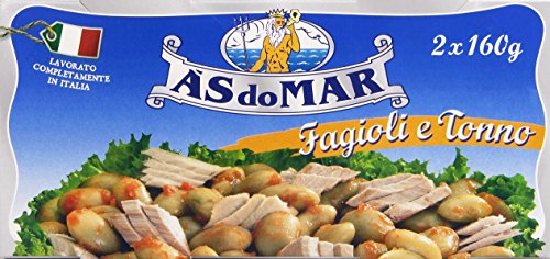 Asdomar - Fagioli e Tonno, lavorato completamente in Italia - 160 g 2 pezzi