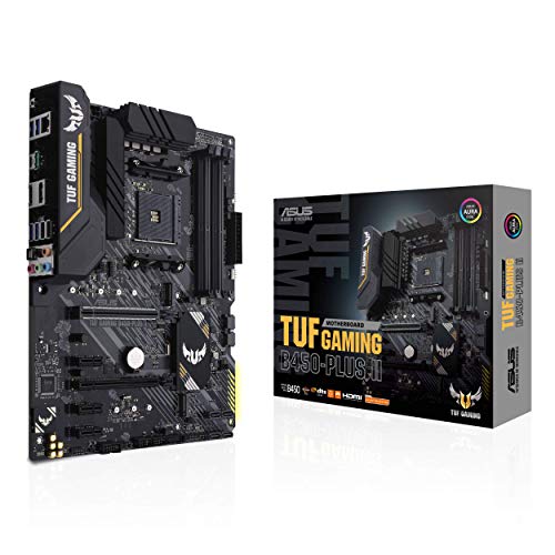 ASUS TUF Gaming B450-PLUS II AMD AM4 (terza 2a 1a generazione Ryzen ATX Gaming Scheda madre (DDR4 4400 (O.C.), HDMI 2.0b DVI, USB 3.2 Gen 2 Type-A & Tipo-C, Flash BIOS 256Mb BIOS ROM, AI NOI