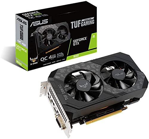 ASUS TUF Gaming GeForce GTX 1650 OC Edition 4 GB GDDR6, Scheda Video Gaming, Dissipatore Biventola per Gaming HD, Tecnologia AutoExtreme e chip Turing