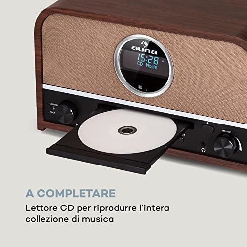 Auna Radio Portatile, Radio con Lettore CD per Casa, Radio DAB con ...