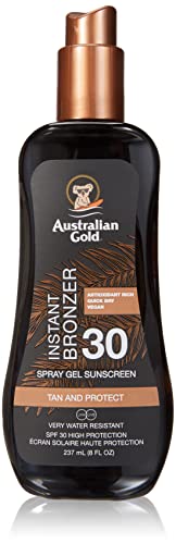 Australian Gold SPF 30 with Instant Bronzer Spray Gel 237ml