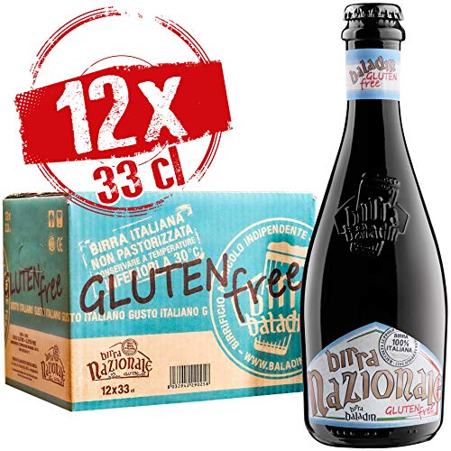 Baladin - Box Birra Nazionale Gluten free - Birra Artigianale 100% Italiana - Blonde Ale, Gluten Free, Non Pastorizzata, 6,5% vol. - 12 bottiglie x 33 cl